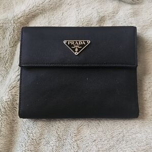 Prada Black Folded Wallet